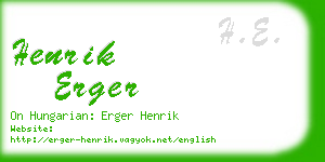 henrik erger business card